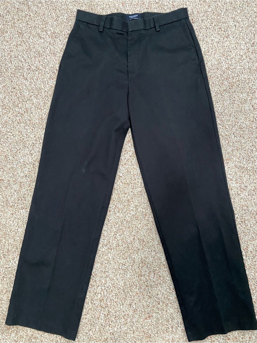 Dockers Black Straight-Leg Dress Pants